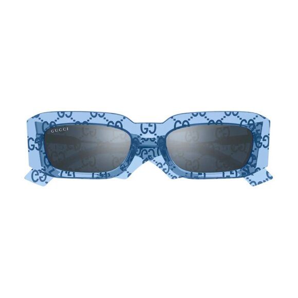 NEW GUCCI SUNGLASSES GG1426S 006 BLUE WOMEN SQUARE EYEWEAR - Picture 2 of 3